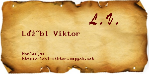 Lőbl Viktor névjegykártya